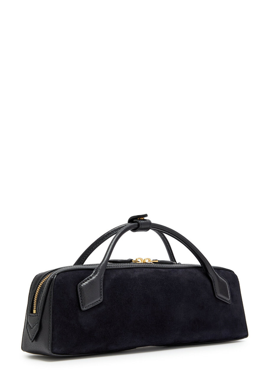 Alaïa Le Teckel Suede Clutch - Navy - One Size