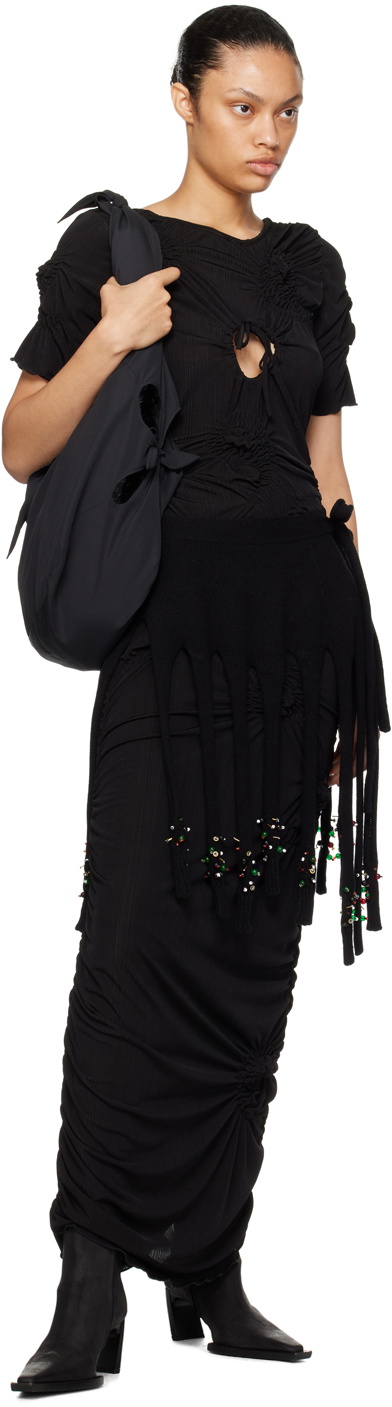 J.Kim Black Beaded Belt