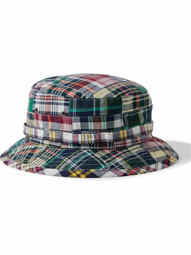 Photo: Beams Plus - Throwing Fits Patchwork Checked Cotton Bucket Hat