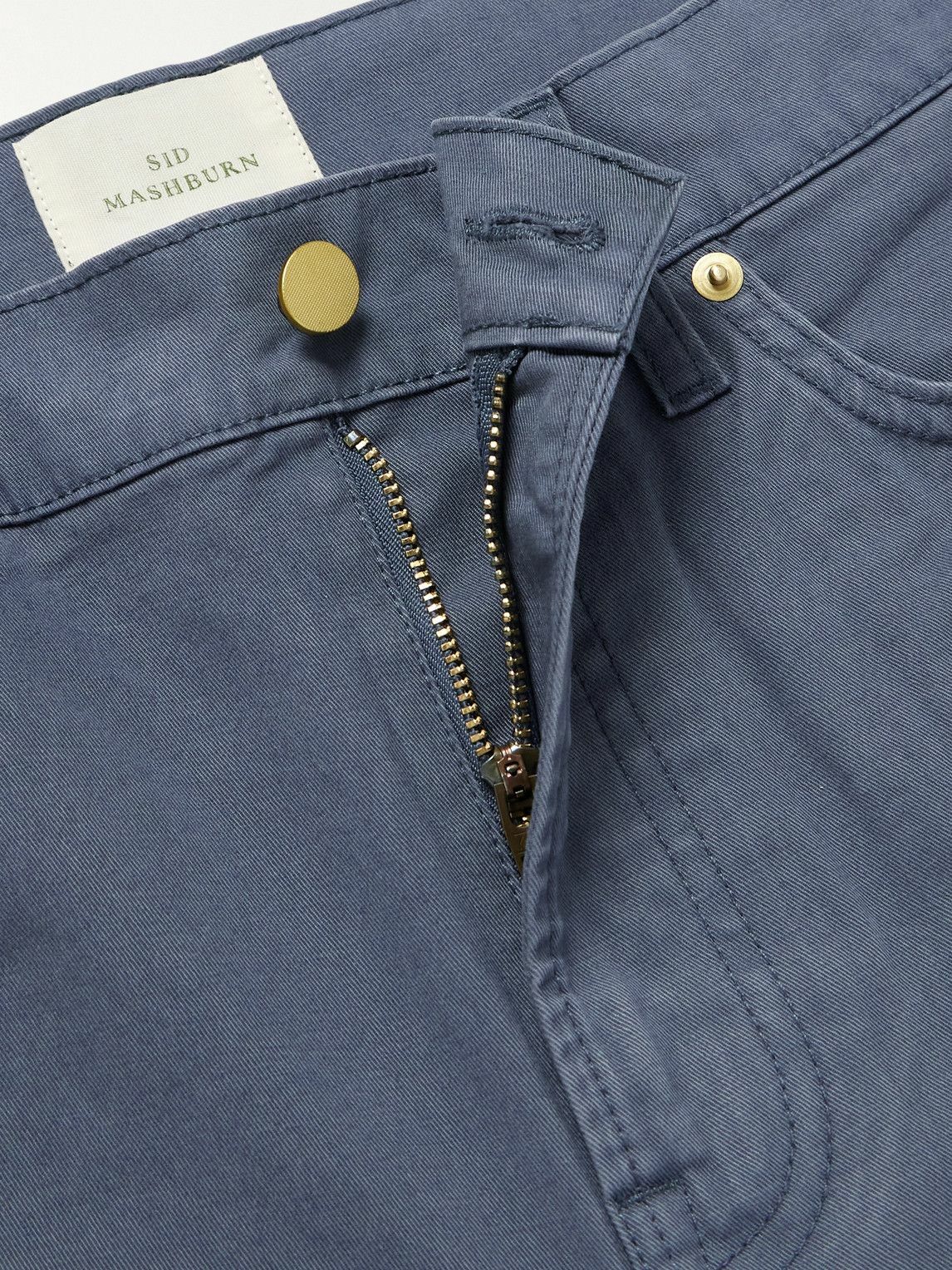 Sid Mashburn - Straight-Leg Cotton-Blend Twill Trousers - Blue
