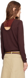 3.1 Phillip Lim Burgundy Double Layer Back Keyhole Sweater