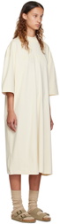 Essentials Off-White Short Sleeve Midi Dress