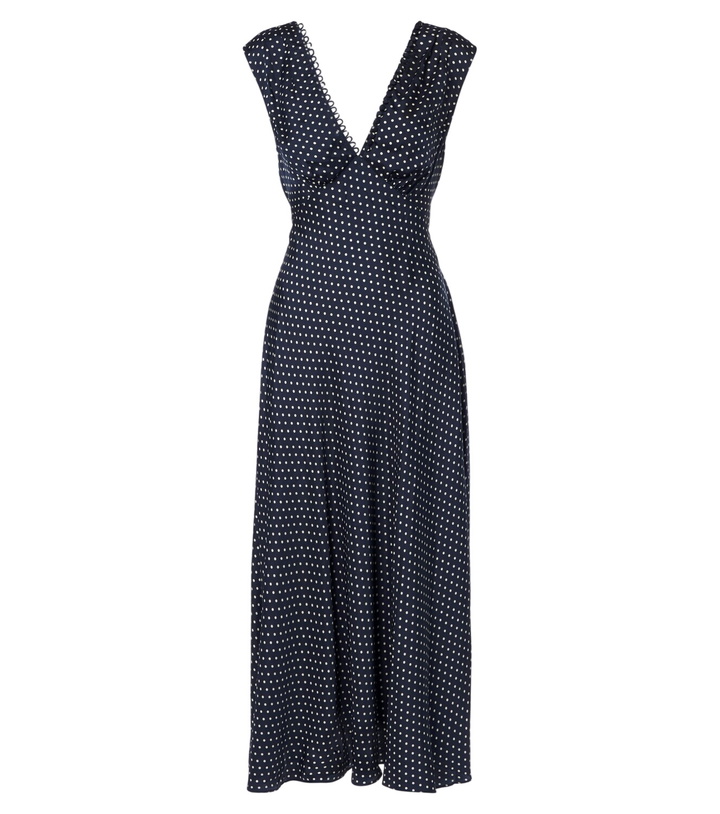 Photo: Dôen Tahlia polka dot silk-blend midi dress