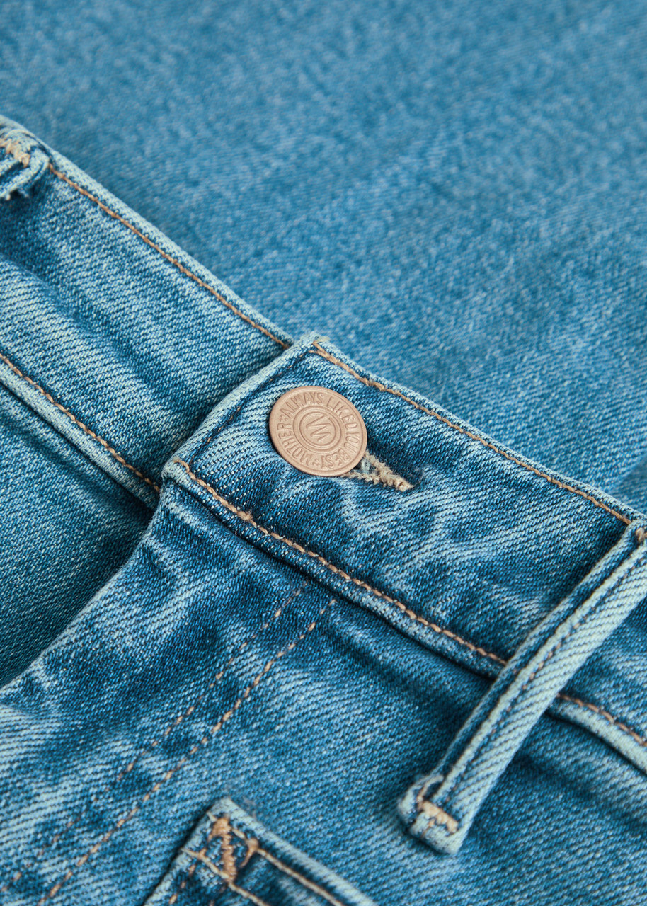Mother The Patch Pocket Weekender Slim Flared-leg Jeans Light Blue