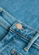 Mother The Patch Pocket Weekender Slim Flared-leg Jeans Light Blue
