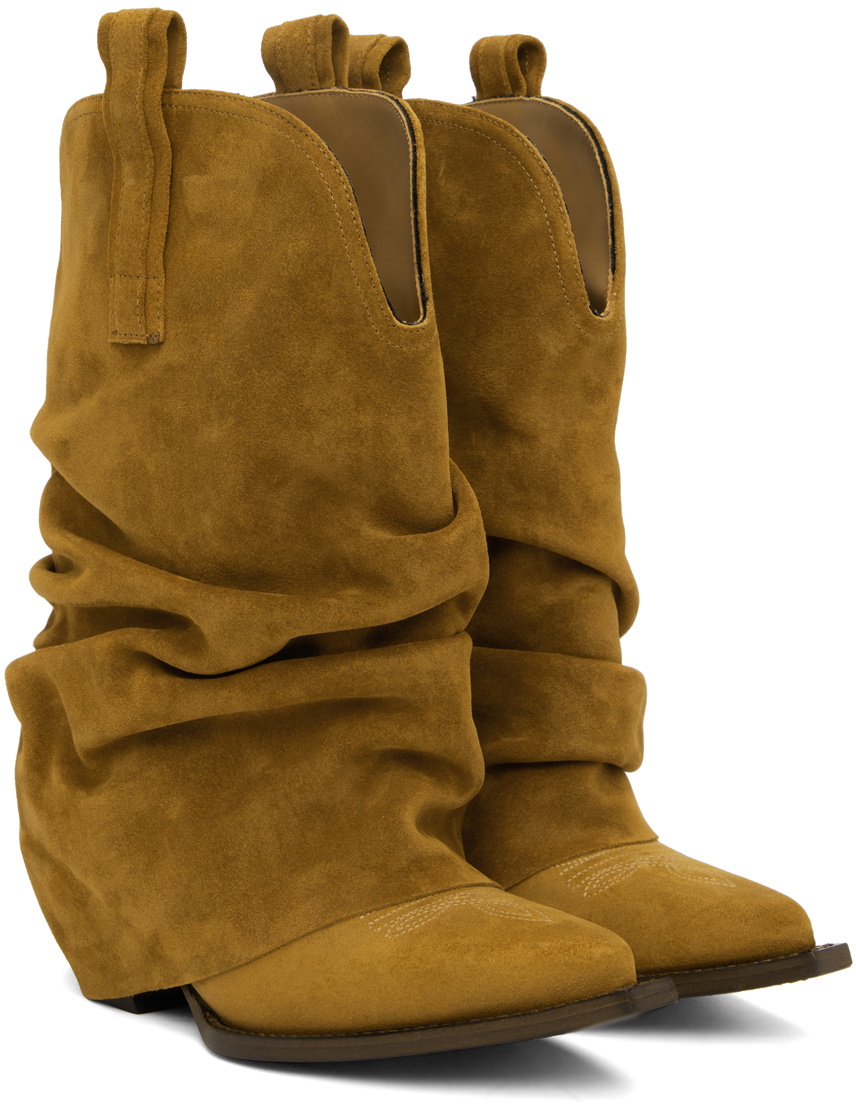 R13 Brown Low Rider Cowboy Boots R13