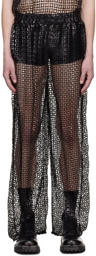 Feng Chen Wang Black Sequinned Trousers