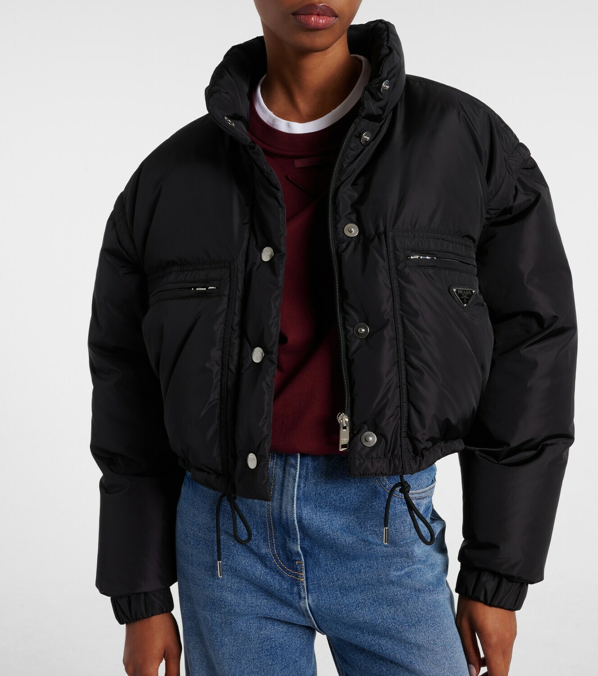 Prada Re-Nylon cropped down jacket