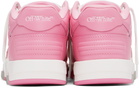 Off-White White & Pink Out Of Office Calf Leather Sneakers