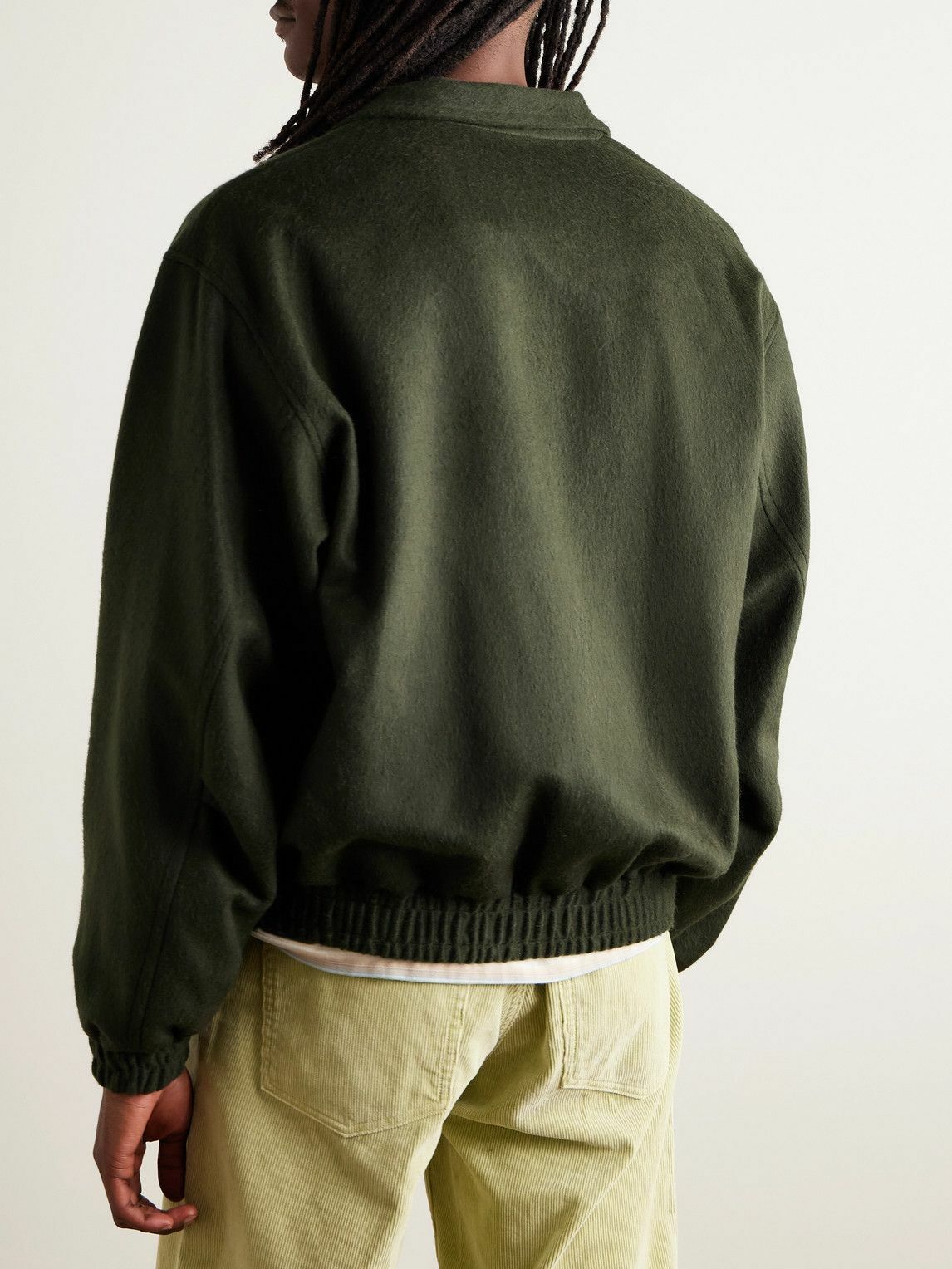 Auralee - Camel Hair Blouson Jacket - Green Auralee
