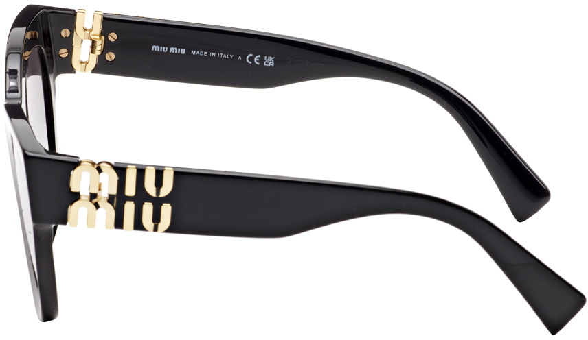【MIU MIU】Glimpse Sunglasses BLACK Miu Miu Eyewear Black Glimpse Sunglasses Miu Miu