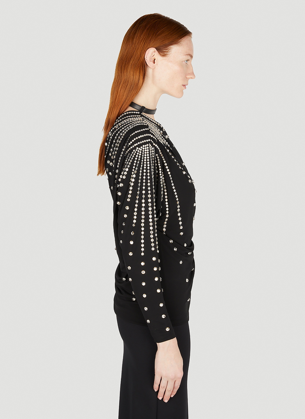 Gucci Embellished One Shoulder Top Gucci
