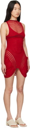 Isa Boulder Red Rider Drape Minidress