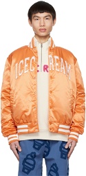 ICECREAM Orange College Bomber Jacket