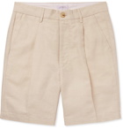 Saturdays NYC - Pleated Linen and Cotton-Blend Twill Shorts - Beige