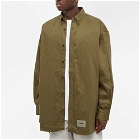 WTAPS Men's Twill Button Down Shirt in Olive Drab