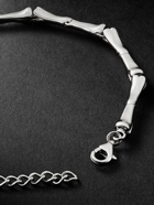 PATTARAPHAN - Solo Pavé Chunky Remnants Rhodium-Plated Sapphire Bracelet