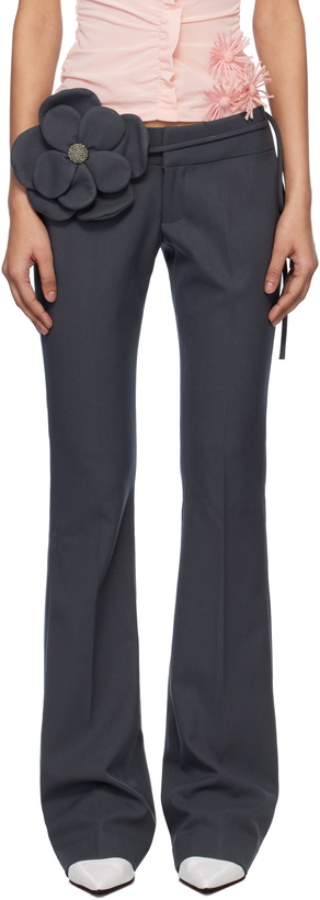 Photo: Fancì Club Gray Fauna Flared Trousers