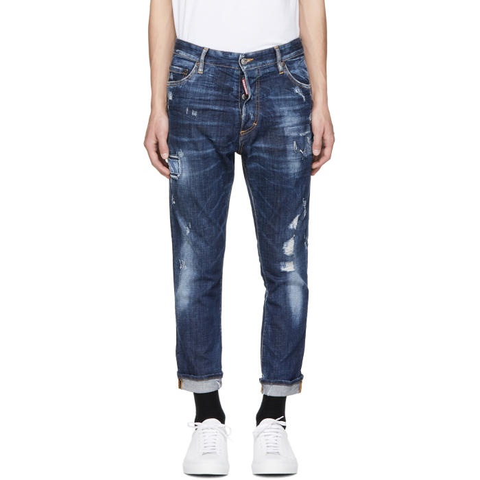 Photo: Dsquared2 Blue Glam Head Jeans 