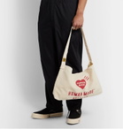Human Made - Logo-Print Cotton-Canvas Tote Bag - White