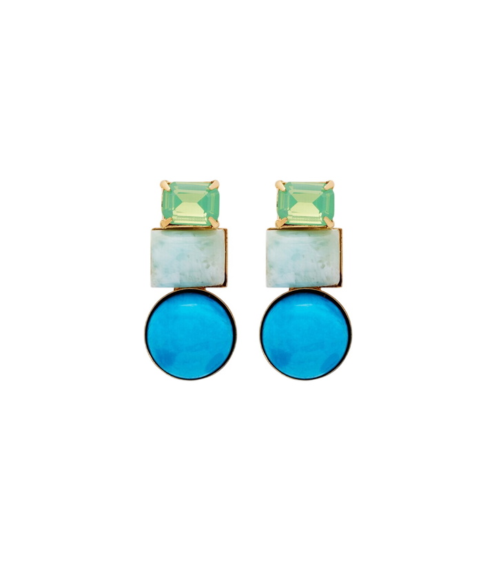Photo: Jennifer Behr Azurine crystal-embellished drop earrings