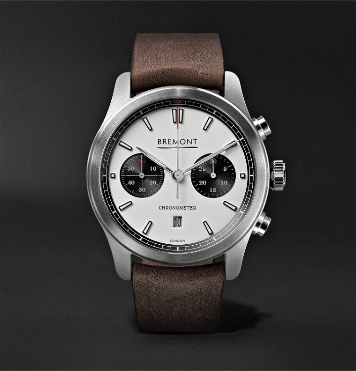 Photo: Bremont - ALT1-C Automatic Chronograph 43mm Stainless Steel and Leather Watch, Ref. No. ALT1-C/WH-BK - White