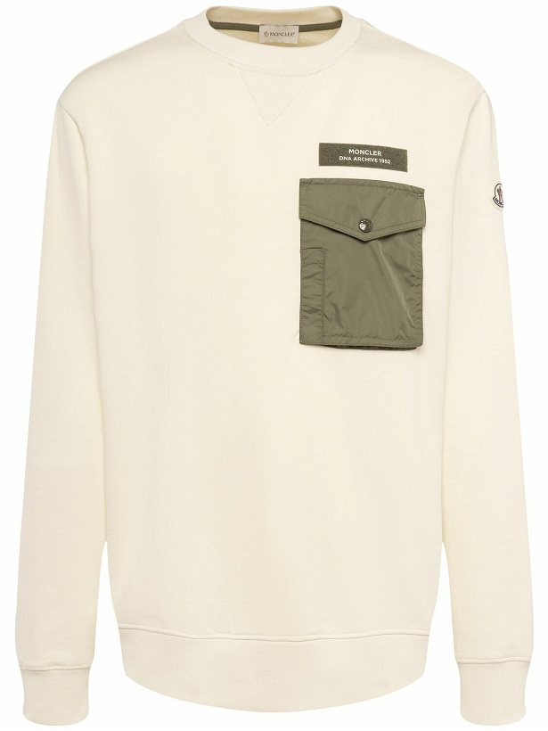 Photo: MONCLER Cotton Blend Sweatshirt W/ Pocket