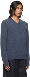 COMME des GARÇONS PLAY Navy V-Neck Sweater