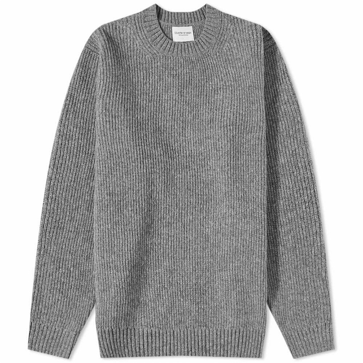 Photo: Country Of Origin Men's Ribbed Crew Knit in Grey Mix