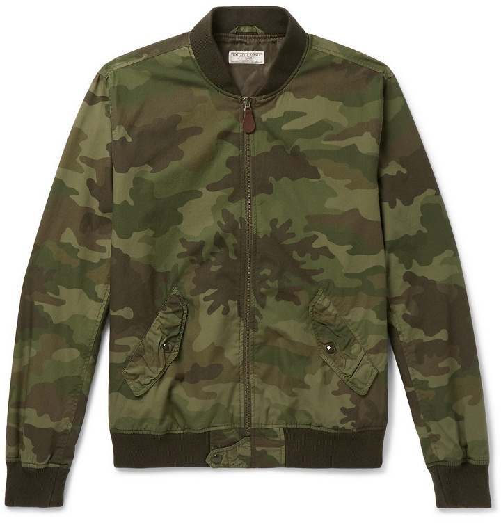Photo: J.Crew - Wallace & Barnes Camouflage-Print Cotton-Ripstop Bomber Jacket - Army green