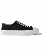 Givenchy - City Logo-Debossed Leather and Suede-Trimmed Canvas Sneakers - Black