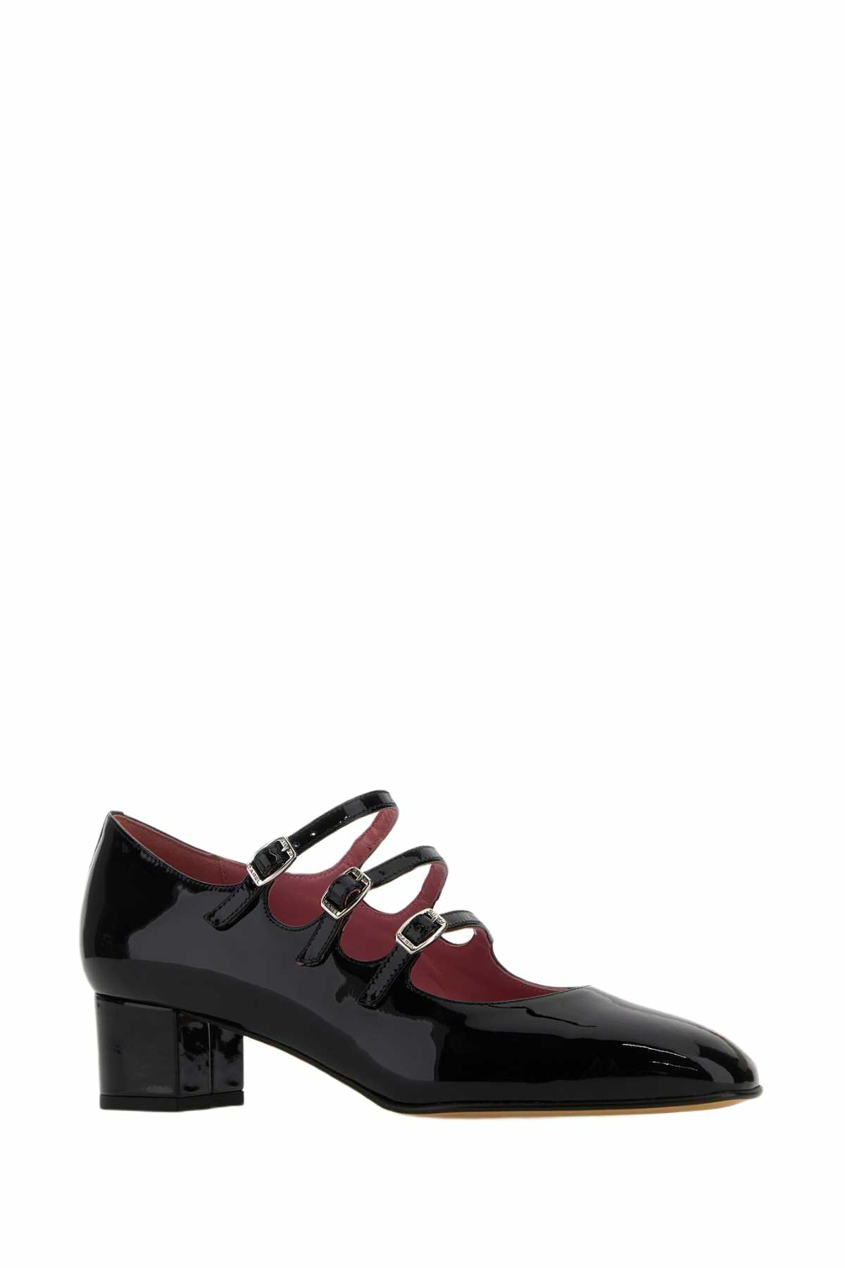 Carel Black Leather Kina Pumps