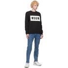 MSGM Black Logo Box Sweatshirt