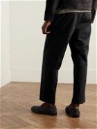 Officine Générale - Walter Straight-Leg Organic Cotton-Poplin Trousers - Black