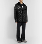 Maison Margiela - Oversized Corduroy-Trimmed Quilted Nylon Jacket - Black