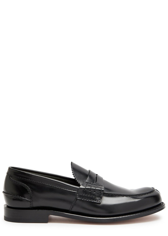 Photo: Church's Pembrey Glossed Leather Loafers Black