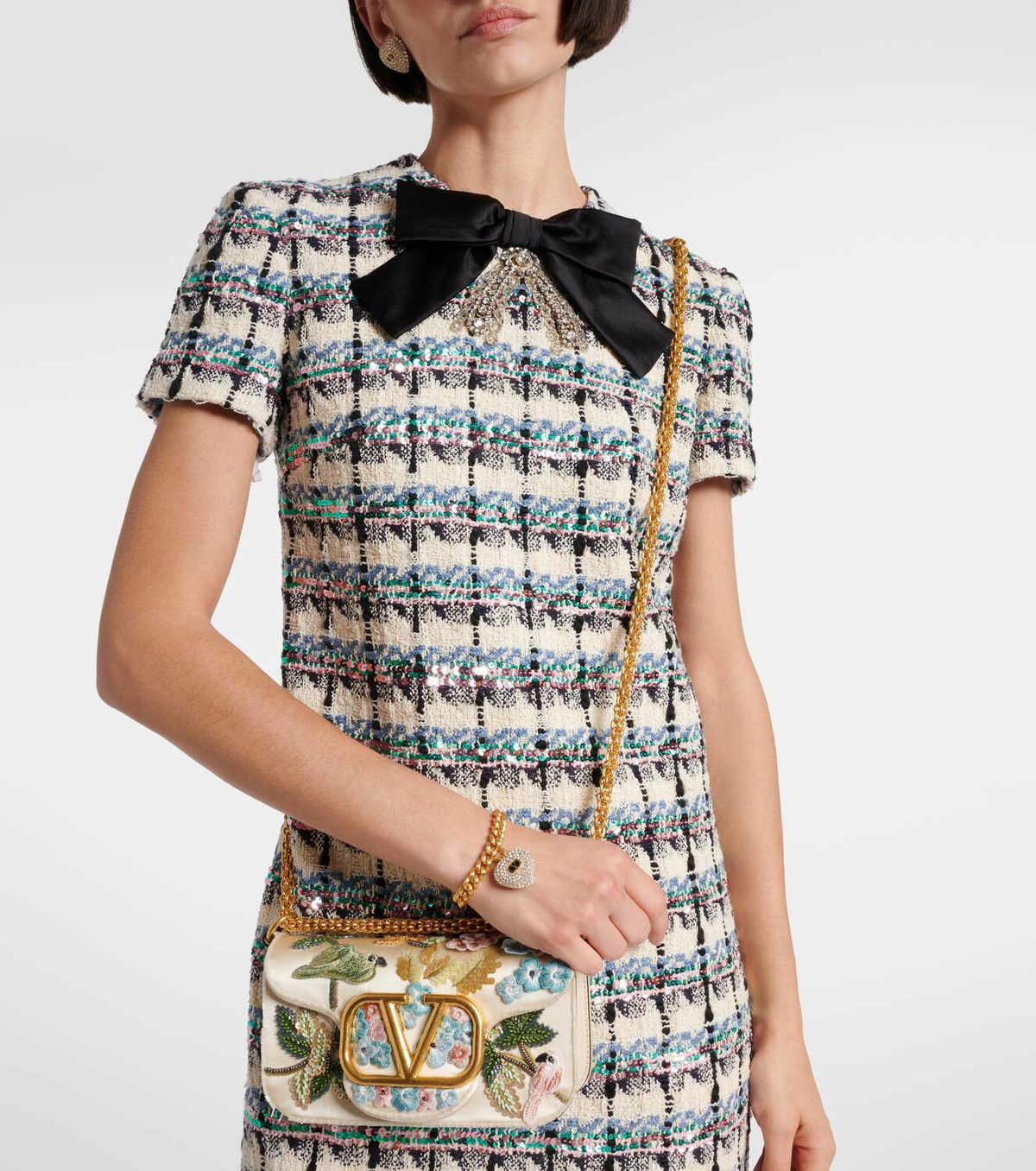 Valentino Garavani Locò Small embellished shoulder bag