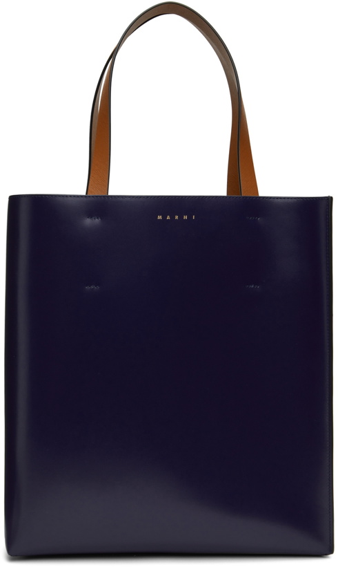 Photo: Marni Navy & Off-White Large Museo Tote