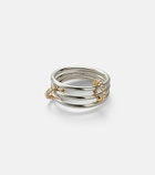 Spinelli Kilcollin Solarium 925 sterling silver and 18kt gold ring with diamonds