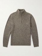 Hartford - Trucker Wool-Blend Half-Zip Sweater - Gray