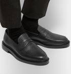 Thom Browne - Pebble-Grain Leather Penny Loafers - Men - Black