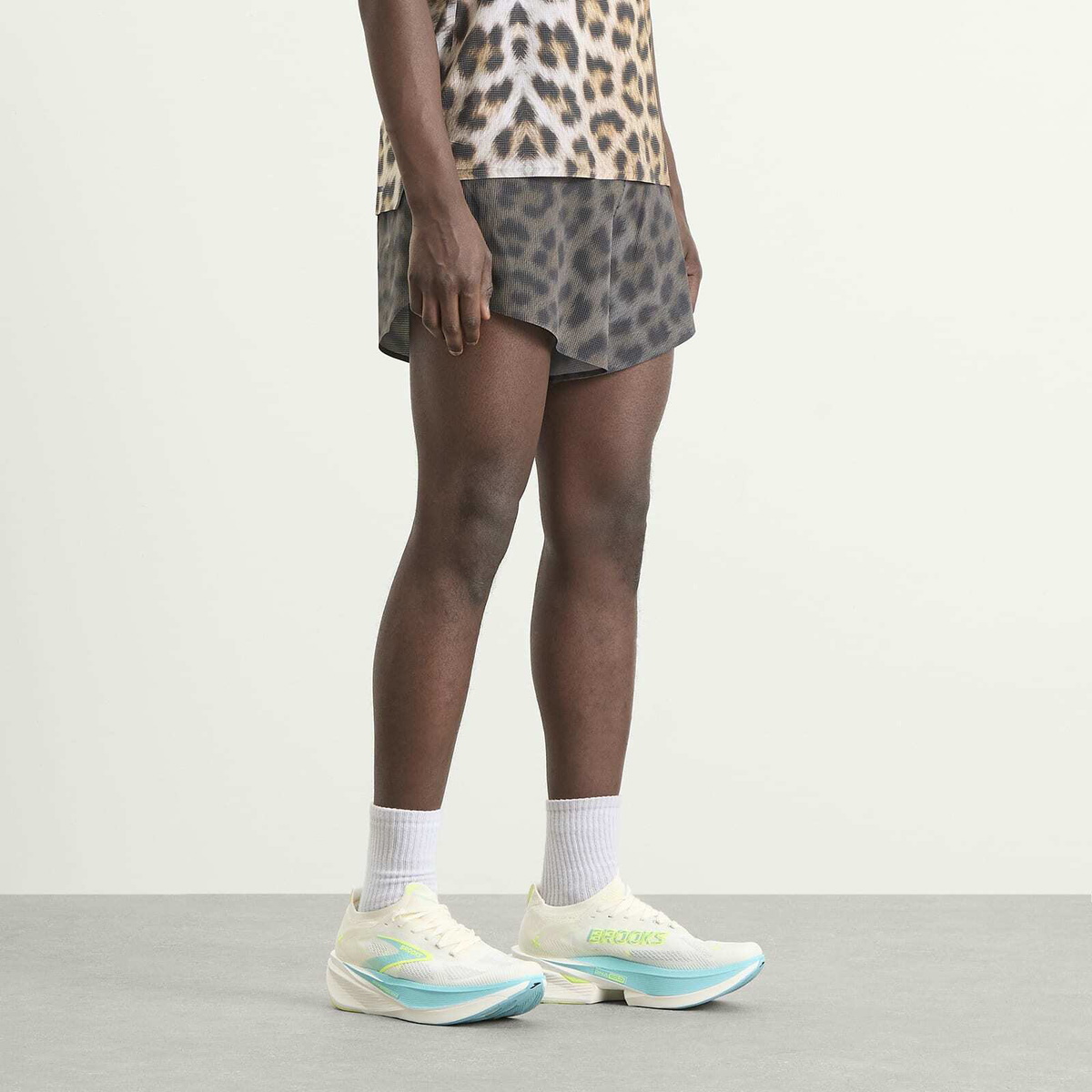 SOAR Men's Protolab Silk Shorts in Dark Leopard
