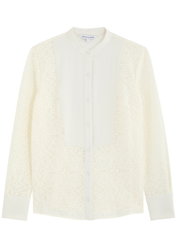 Photo: Veronica Beard Naya Lace Blouse Cream