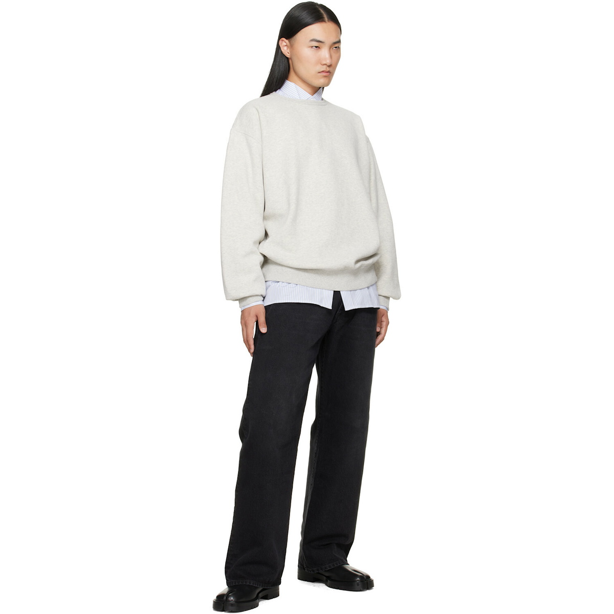 Maison Margiela Gray 4-Stitch Sweatshirt