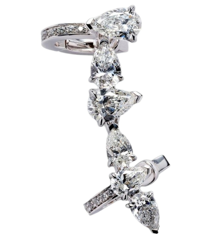 Photo: Repossi Serti sur Vide 18kt white gold ear cuff with diamonds