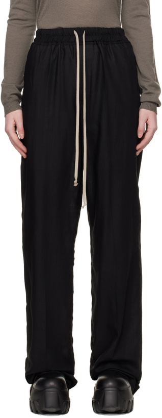 Photo: Rick Owens Black Temple Dietrich Drawstring Lounge Pants
