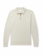 Kingsman - Merino Wool and Cashmere-Blend Half-Zip Sweater - Neutrals