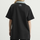 Hommegirls Women's T-Shirt Dress in Black/Green Stripe