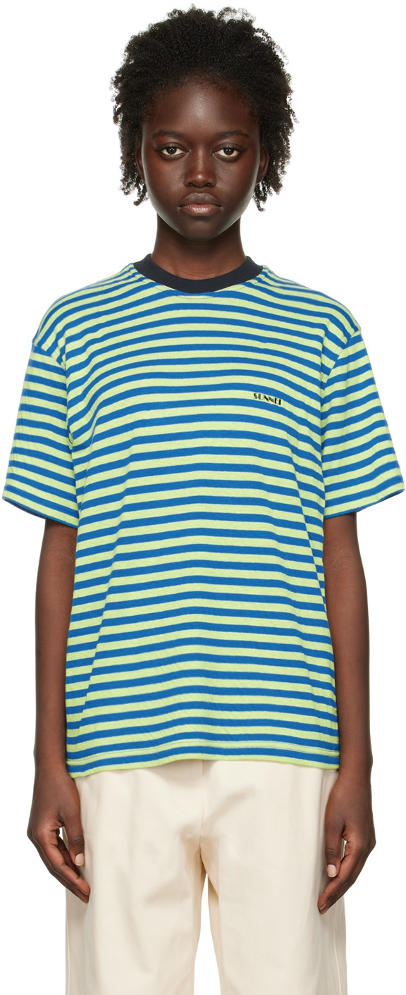 SUNNEI Blue Reversible T-Shirt Sunnei