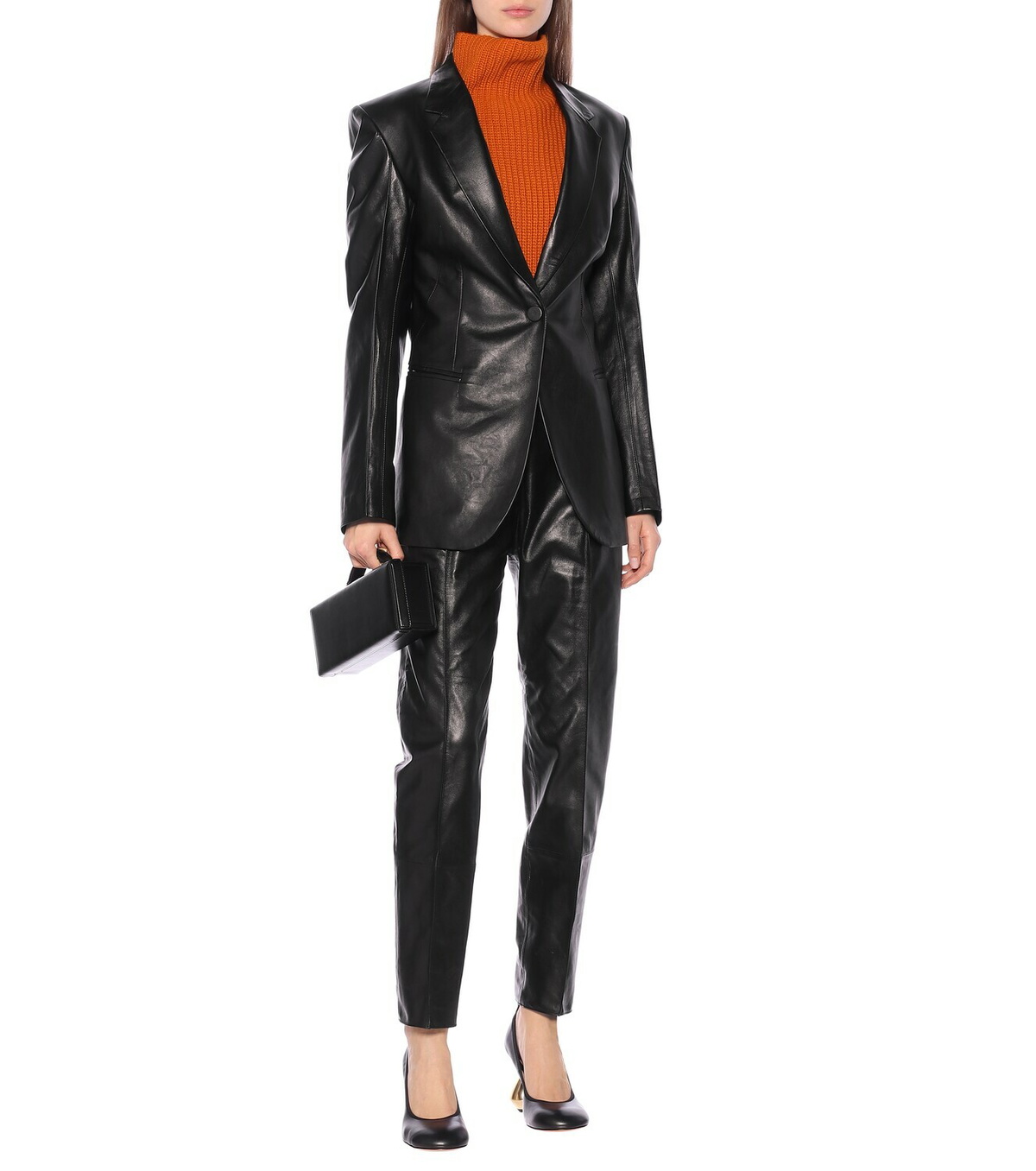 Petar Petrov Hogan high-rise leather pants